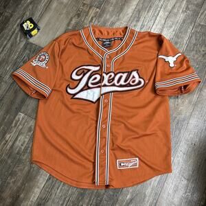 Colosseum Texas Longhorns Baseball Jersey Orange/White/Black XL